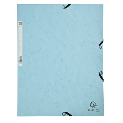 Exacompta - Elastomap Aquarell A4 3 Klappen 400gr Glanzkarton blau