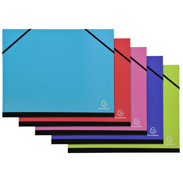 Exacompta - Zeichenmappe Iderama 28x38cm mit Gummiverschluss sortiert