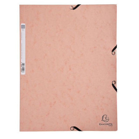 Exacompta - Elastomap Aquarell A4 3 Klappen 400gr glänzender Karton rosa