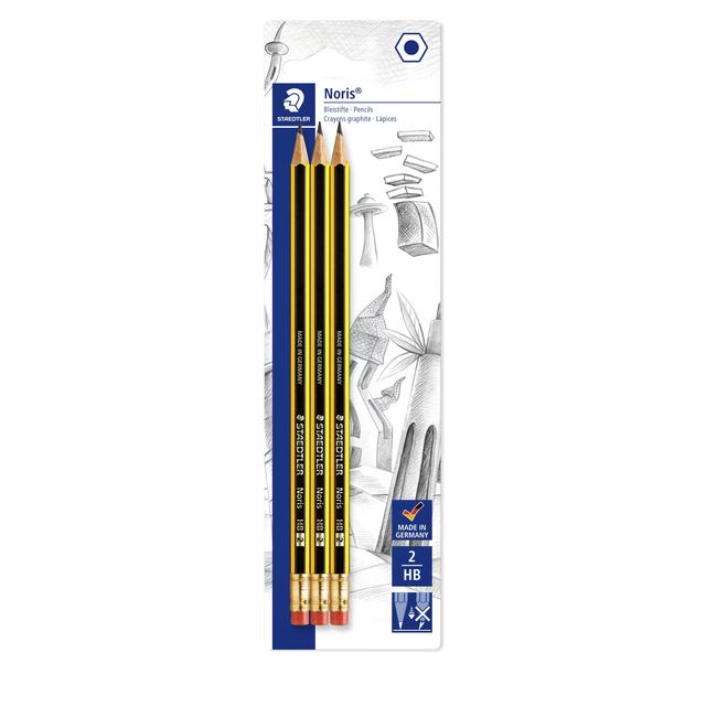 Staedtler - Bleistift Noris HB Blister mit 3 Stück