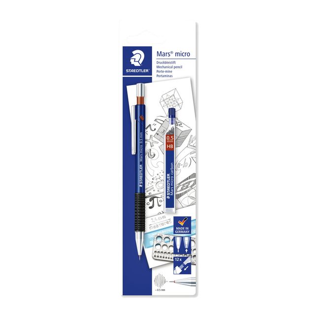 Staedtler - Druckbleistift Mikro 0,5 mm + extrafeine Minen