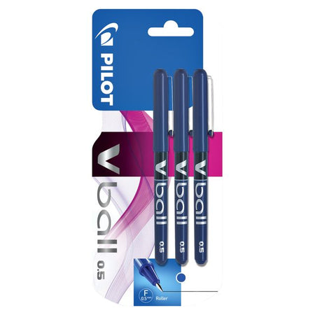 Pilot - Tintenroller V-Ball 05 fein blau Blister mit 3 Stück