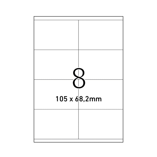 Label Office A4 105x68.2 8x | 10 Stück