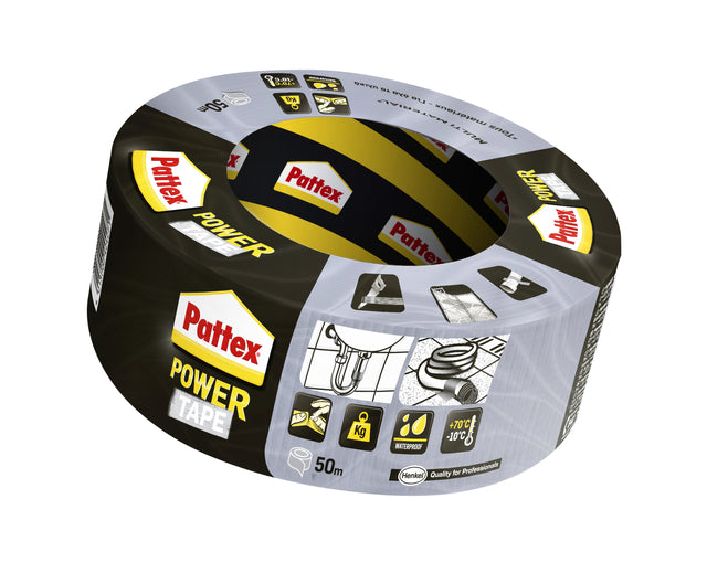 Klebeband pattex Power Tape 50mmx50m grau