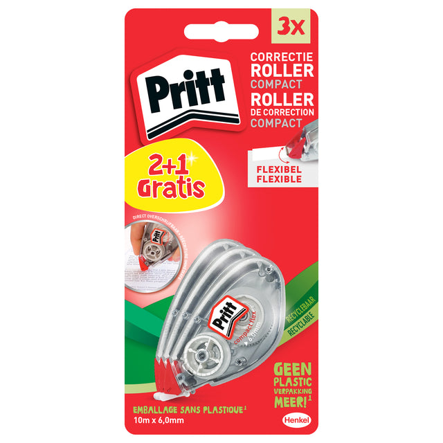 Pritt - Correction Compact Flex 6mm x 10m Blister 2+1 gratis | 10 Stück