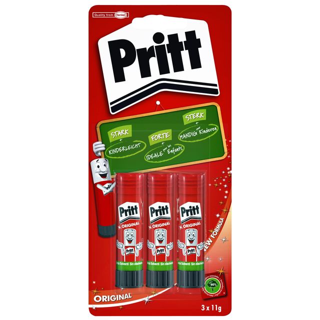 Pritt - Klebestift Stick Original 11gr Blister mit 3 Stück