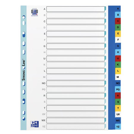 Oxford – Registerblätter A4+, 11-fach, 20-teilig, A-Z, PP-Farbe