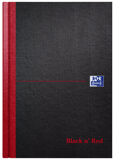 Notizbuch Oxford Black N Red A5 96vel Linie