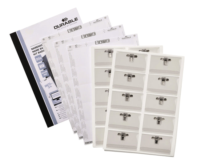 Abzeichen langlebig mit Combiklem 54x90mm Set von 20 Teilen