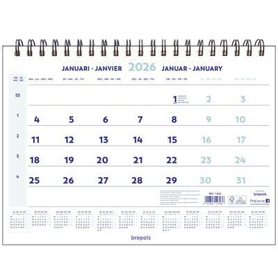 Brepols - 1-Monatskalender 2026 43x31,5cm