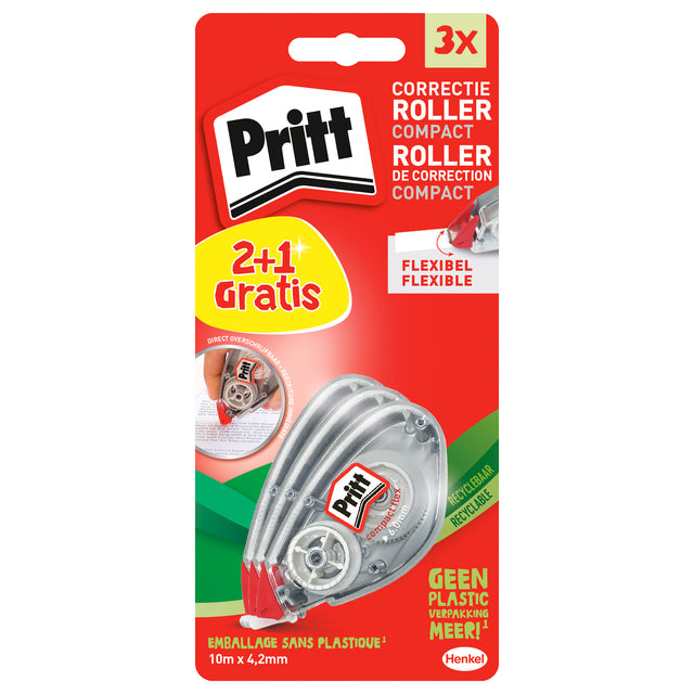 Pritt - Korrektur-Kompaktflex 4,2 mm x 10 m Blister 2+1 gratis | 10 Stück