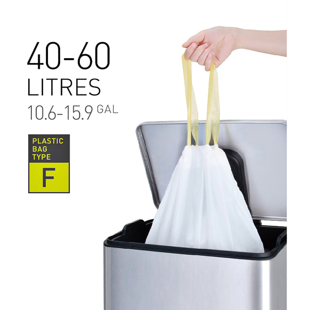 Abfallbeutel EKO MDPE Typ F Trekb 64x75cm 40-60L Weiß | Ein 6 roly x 12 Stück