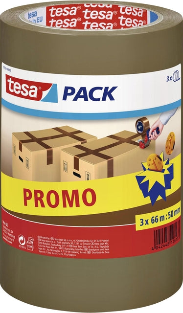 Verpackungsband Tesa 57519 50mmx66m Brown PP Promopack
