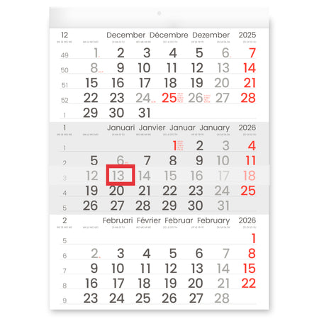 Quantore – 3-Monatskalender 2026 INNI Manager im kompakten Format