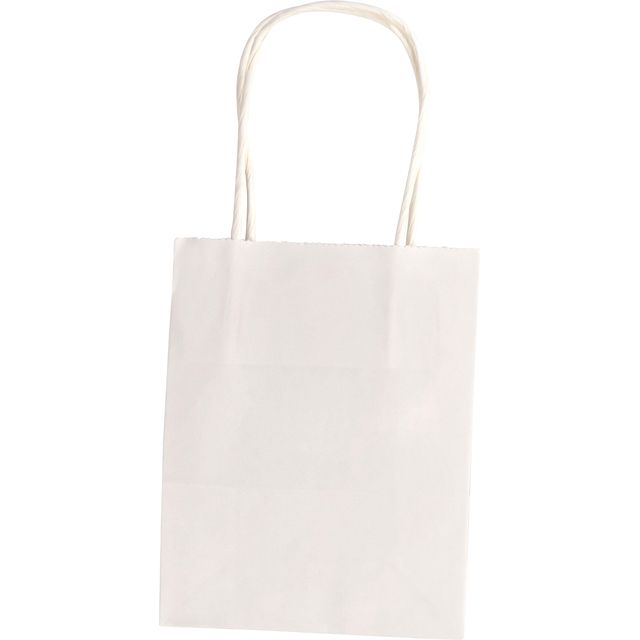 Folia Paper - Tasche mit Griff Folia Kraftpapier 110gr 12x15x5,5cm 20 Stück weiß
