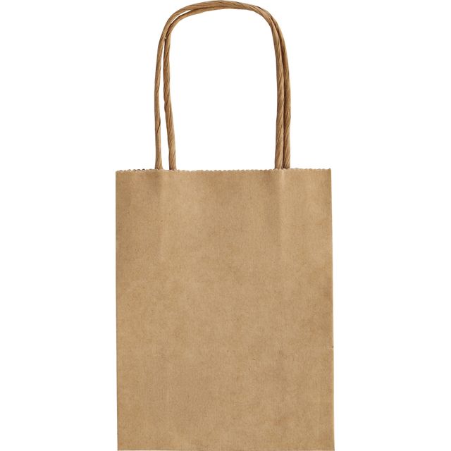 Folia Paper - Tasche mit Griff Folia Kraftpapier 125gr 12x15x5,5cm 20 Stück natur