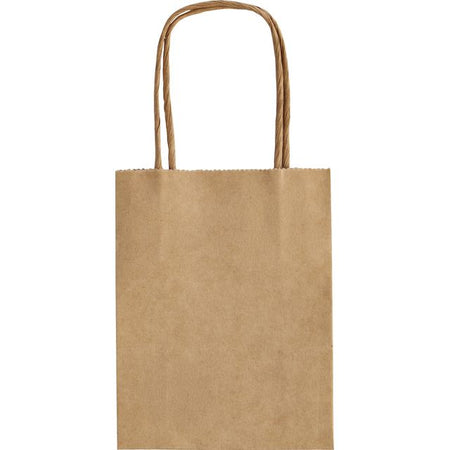 Folia Paper - Tasche mit Griff Folia Kraftpapier 125gr 12x15x5,5cm 20 Stück natur