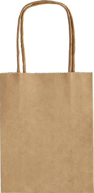 Folia Paper - Tasche mit Griff Folia Kraftpapier 125gr 12x15x5,5cm 20 Stück natur
