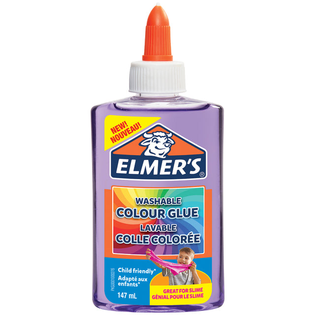 Kinderkleber Elmer transparent lila