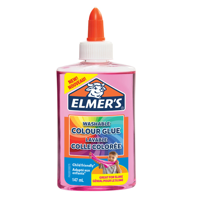 Kinderkleber Elmer transparent rosa