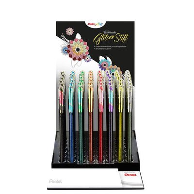 Pentel - Gelschreiber K110 Dual Medium Metallic, sortiert in 8 Farben