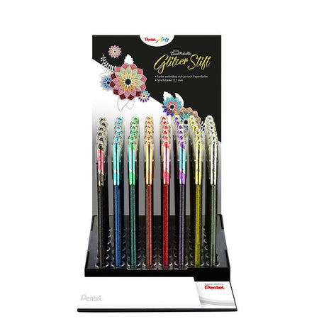 Pentel - Gelschreiber K110 Dual Medium Metallic, sortiert in 8 Farben