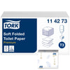 Tork - Toilettenpapier T3 gefaltet 2-lagig 110x190mm weiß 114273