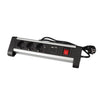 Perel - Steckdosenleiste Schreibtisch 3-fach mit Schalter inkl. 2 USB-Anschlüsse 1,4 m schwarz