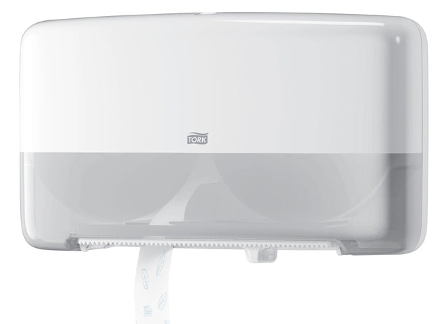 Toilettenpapierspender Tork Twin Mini T2 weiß 555500 | 1 Stück