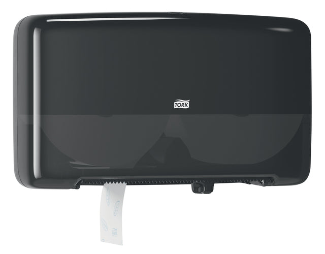 Toilettenpapierspender Tork Twin Mini T2 Höhe schwarz 555508 | 84 Stücke
