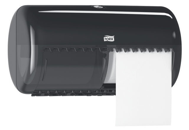 Tork - Toilettenpapierspender T4 Elevation Duo schwarz 557008 | 8 Stück