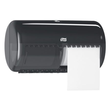 Tork - Toilettenpapierspender T4 Elevation Duo schwarz 557008 | 8 Stück