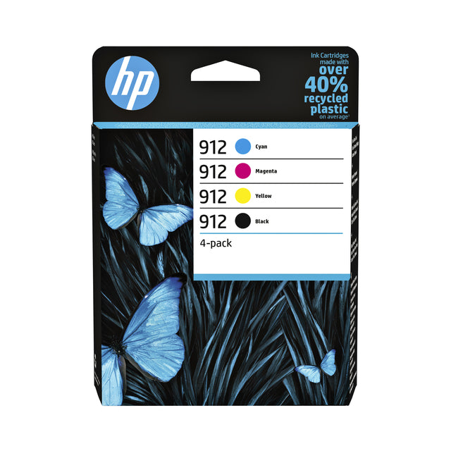 Tintenpatrone HP 6ZC74AE 912 Schwarz + 3 Farben