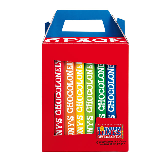 Tony's Chocolonely - Chocolate Rainbowpack Classic 6 Riegel à 180gr