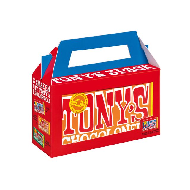 Tony's Chocolonely - Chocolate Rainbowpack Classic 3 Riegel à 180gr | 8 Stück