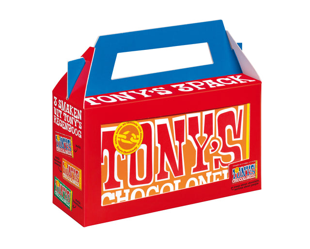 Tony's Chocolonely - Chocolate Rainbowpack Classic 3 Riegel à 180gr | 8 Stück