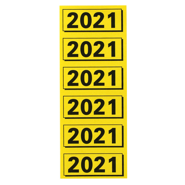 Back Label Elba 2021 Gelb mit schwarzem Druck | 100 Stück