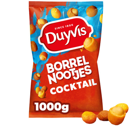 Duyvis - Snack-Nüsse-Cocktailbeutel 1000 Gramm | 6 Stück