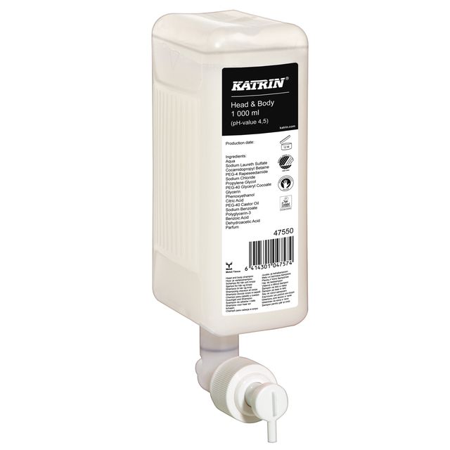 Katrin - Handseife Kopf Körper flüssig 1000ml 47550 | 6 Stück