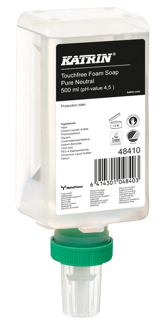 Handseife Katrin 48410 Touchfree Foam rein neutral 500 ml | 12 Stücke