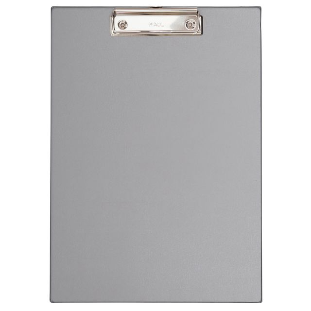 Maul - Klemmbrett A4 stehend PVC silbergrau