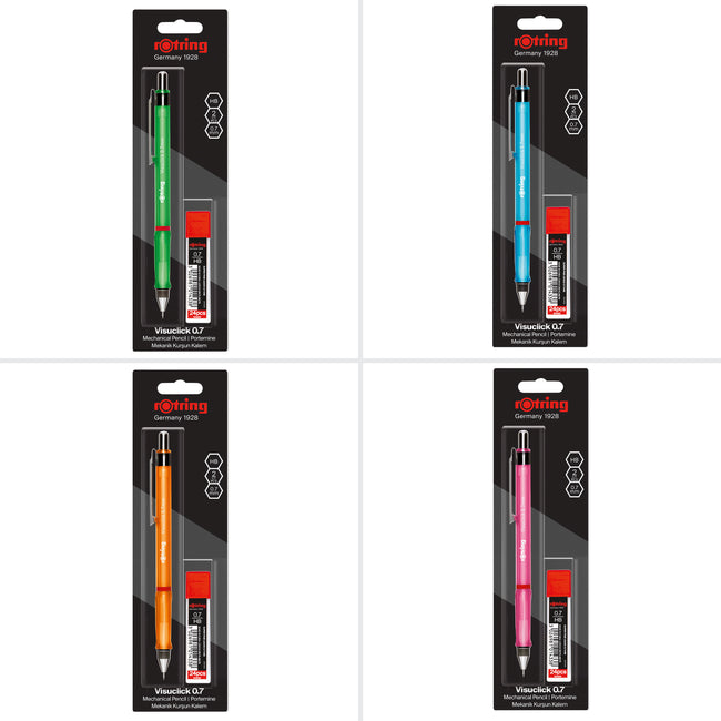 ROtring - Druckbleistift Visuclick 2B 0,7mm sortiert