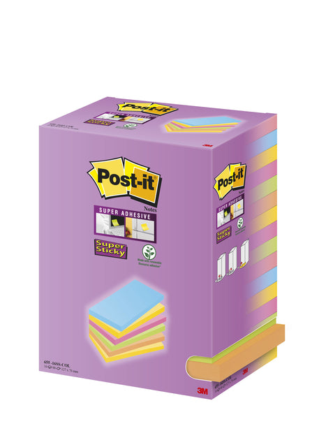 Memoblok 3m post-it 655 127x76mm Farbnoten | 300 Stücke