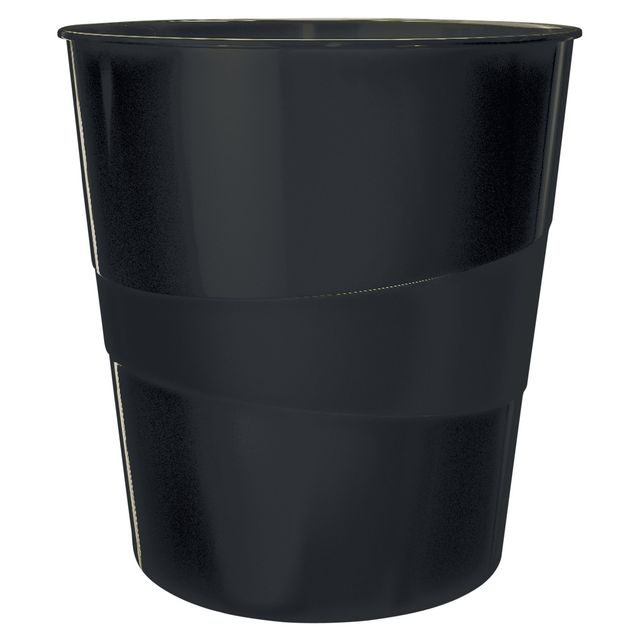 Leitz - Papierkorb Recycle Serie 15 Liter schwarz | 6 Stück