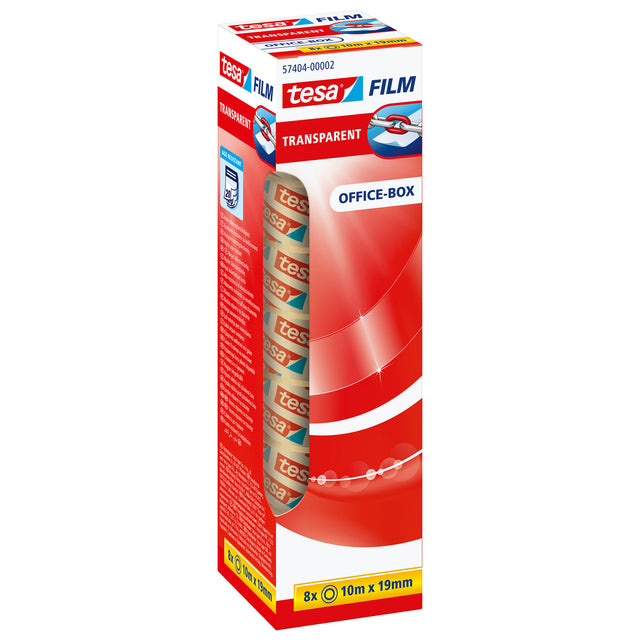 Klebeband Tesa Film 19mmx10m transparent 8 Rollen