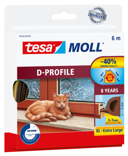 Tourstreifen Tesa Moll 05393 D Profil 9mmx6m Braun