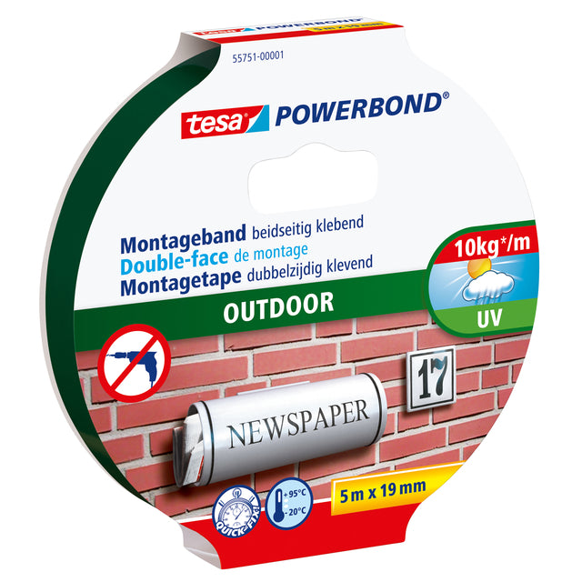 Powerbond Tesa 55751 Montagetape Outdoor 19mmx5m