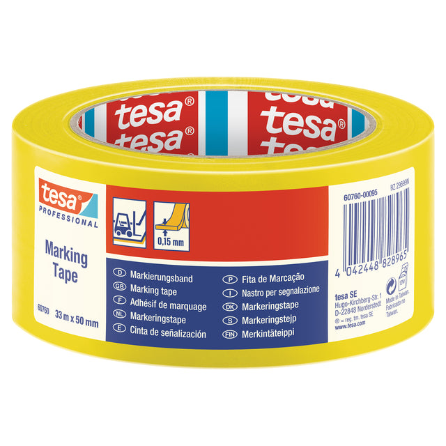 Markierungsband Tesa 60760 PVC 50 mmx33m Gelb