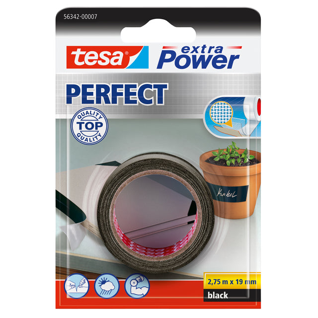 Reparaturband Tesa 56342 Perfekt 19mmx2,75 m schwarz