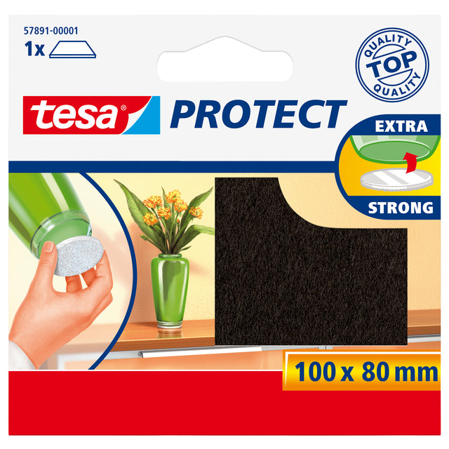 Tesa - Schutzfilz ® Protect Anti-Kratz 80x100mm braun